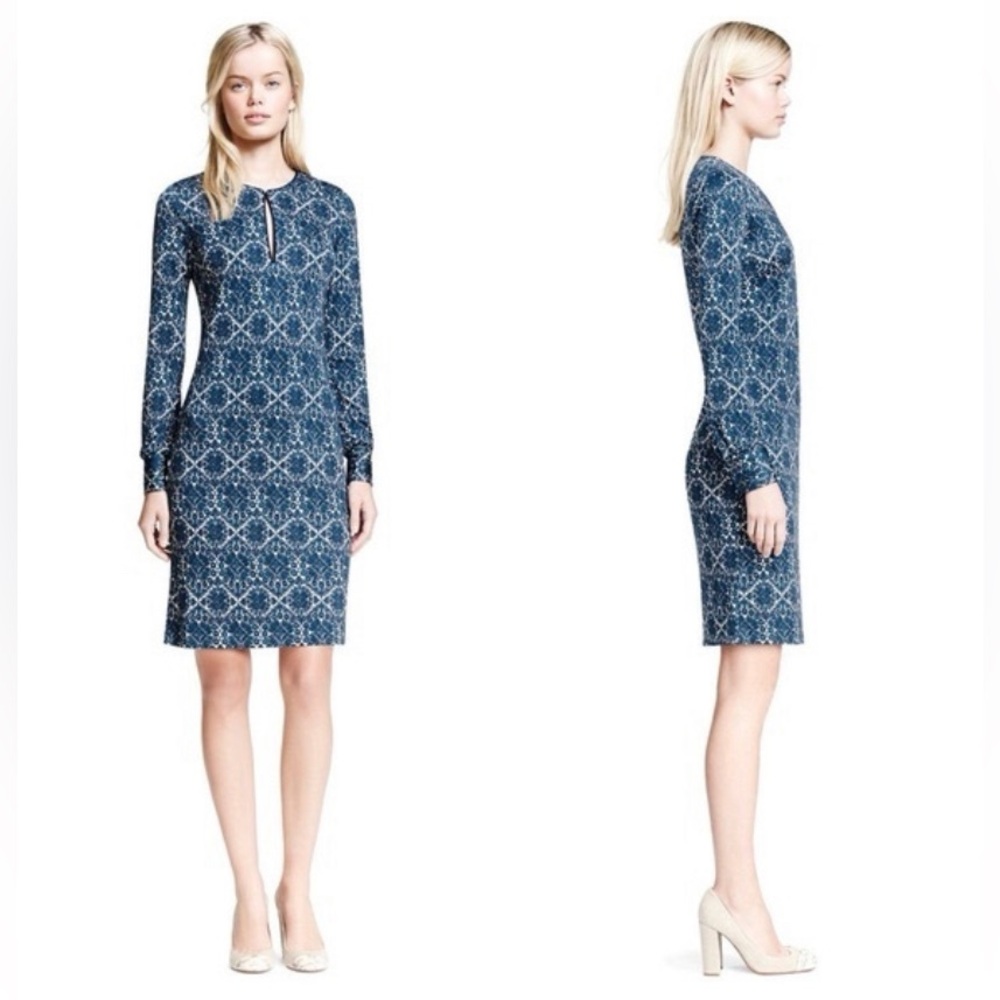 Tory Burch Walker Long Sleeves Silk Dress